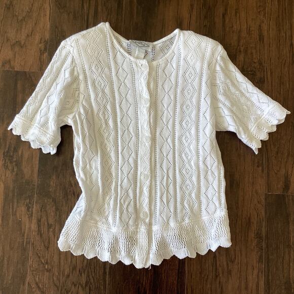 Vintage DWSF Pointelle Knit Top - Picture 3 of 7